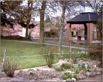 two photographs in the Priory scrapbook showing the area of the anchorages